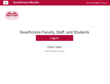 Tablet Screenshot of moodle.swarthmore.edu
